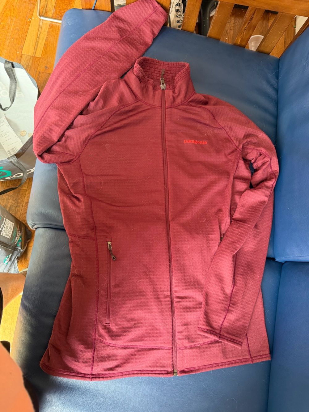 Patagonia Women's Zip-Up Utility Jacket in Burgundy